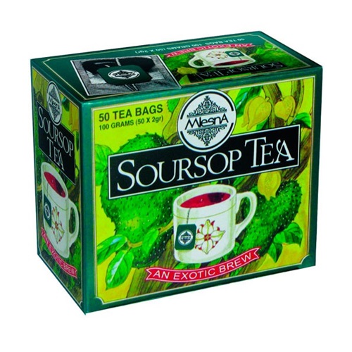 Чай Mlesna Soursop Саусеп в пакетиках, цейлонский, пакетированный, 50 х 2 г