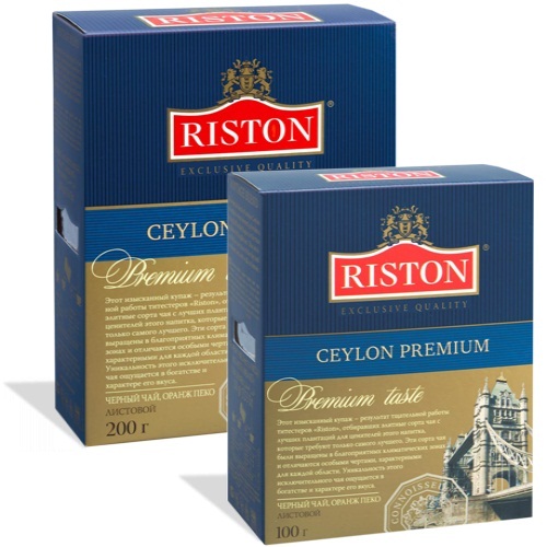 Чай чорний Riston Ceylon Premium Black Tea ОР (Цейлон Преміум), цейлонський, 200 г