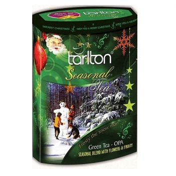 Чай зелений Tarlton Frosty Snow Man Blend Green Tea (Сніговичок), цейлонський, 200 г