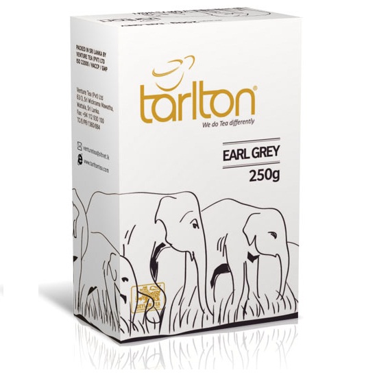 Чай чорний Tarlton Earl Grey Pure Ceylon Black Tea (Ерл Ґрей), цейлонський, 250 г