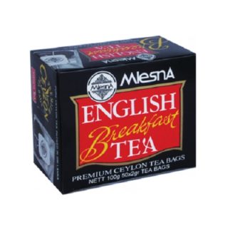 Чай чорний Mlesna English Breakfast Black Tea (Англійський сніданок), пакетований, цейлонський, 100 х 2 г, 200 г