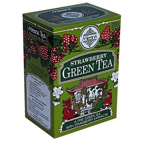 Чай зелений Mlesna Strawberry Green Tea (Полуниця), цейлонський, 200 г