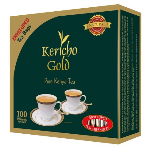 Чай чорний Kericho Gold 100 Envelope Teabags (Золото Керічо), кенійський, пакетований, 100 х 2 г, 200 г