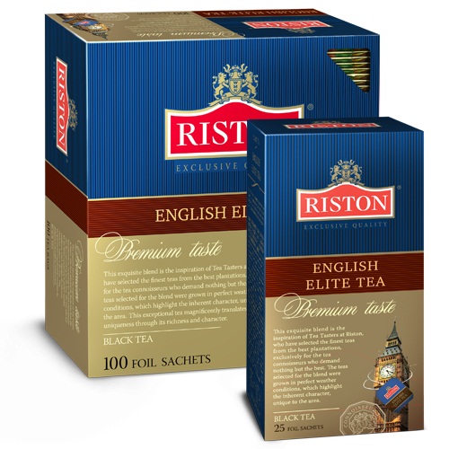 Чай Riston English Elite Tea Английский Элитный, цейлонский, 100 x 2 г
