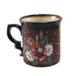 Керамическая чайная чашка "Маки" глина, ручная роспись