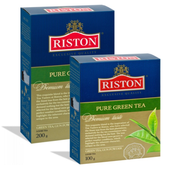 Чай зелений Riston Green Pure Tea GP (Ганпаудер), цейлонський, 100 г