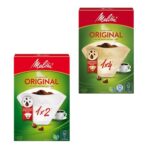 Паперові фільтри для кави Melitta® Original Coffee Filters, 1x2®, 1x4® (білі, бежеві), Німеччина, 40 шт.