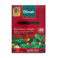 Чай Dilmah Mojito Strawberry Lime Mint Large Leaf Black Tea (Мохито Полуниця), цейлонский, 90 г
