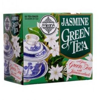 Чай зелений Mlesna Jasmine Green Tea (Жасмин), цейлонський, пакетований, 50 х 2 г, 100 г