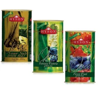 Чай зелений Hyson Green Collection (Саусеп, Вікторія Фантазія, Лісові ягоди), цейлонський, 3 x 100 г, 300 г
