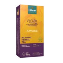 Чай трав'яний Dilmah Natural Herbal Green Tea Awake (Бадьорість), цейлонський, пакетований, 20 х 1,5 г, 30 г