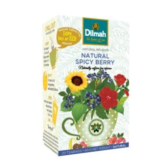 Чай фруктовий Dilmah Naturally Spicy Berry Tea (Пряні Ягоди), цейлонський, пакетований, 20 х 1.5 г, 30 г