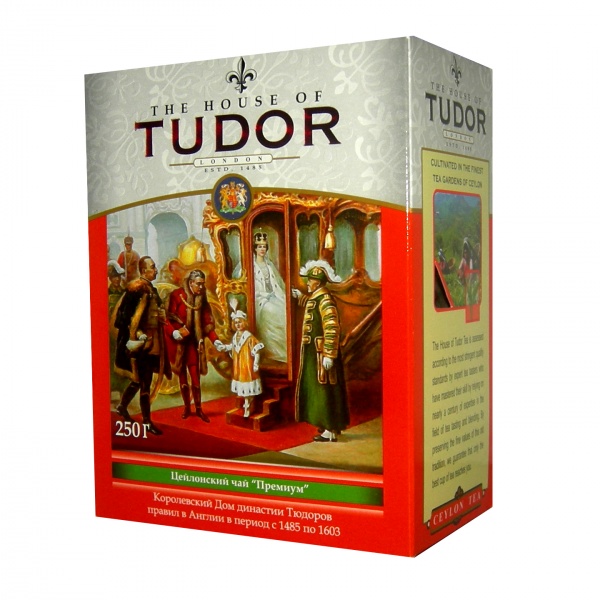 Чай Tudor Ceylon Tea Тюдор, Цейлонский, черный, среднелистовой, 250 г