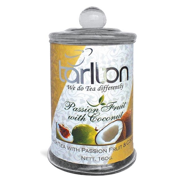 Чай чорний Tarlton Passion Fruit with Coconut Black Tea (Плід Страсті), цейлонський, 160 г