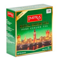 Чай Impra Royal Elixir Green Tea (Королевский эликсир Зеленый), цейлонский, пакетированный, 100х2 г, 200 г