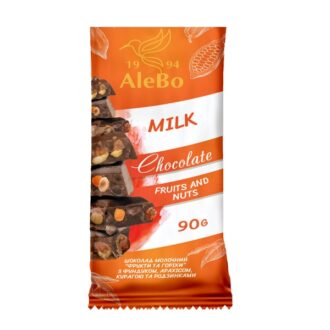 Шоколад A-Delis Chocolate Milk Fruits and Nuts (Молочний Фрукти та горіхи), Україна, 90 г