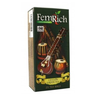 Чай зелений FemRich Exclusive Ceylon Green Tea (Ексклюзив Зелений), цейлонський, пакетований, 25х2 г, 50 г