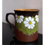 Керамічна чайна чашка "Ромашки", ручний розпис, Україна, 300 мл