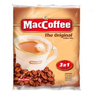 Кава MacCoffee розчинний напій Original (Оригінал) 3 в 1, в пакетиках, 25x20 г, 500 г, Україна