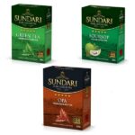 Чай чорний, зелений Sundari Premium Collection Tea (Ганпаудер, Крупнолистовий, Саусеп), цейлонський, 2x100г+250г, 450г