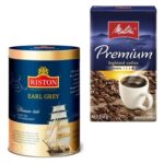 Чай чорний Riston Earl Grey FBOP Black Tea (Ерл Грей), цейлонський, 100 г Кава Melitta Premium (Преміум), Арабіка, мелена, Німеччина, 250 г