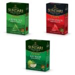 Чай зелений, чорний Sundari Premium Collection Tea (Ганпаудер, Супер Пеко, Саусеп), цейлонський, 3x100 г, 300 г