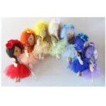 Ляльки-сувеніри іграшкові "Дитячі міні", різнокольорові сукні, 17 см