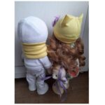 Авторські ляльки "Валентинки", ручна робота, текстиль, 37 см