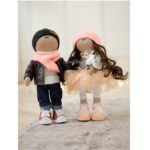 Авторські ляльки "Валентинки Весільна пара", текстиль, 37 см, Україна