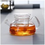 Скляний заварювальний чайник "Суомі", зі скляною кришкою та ситом, ємність 600 мл