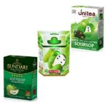 Чай зелений Sundari Mohan Unitea Soursop Collection Green Tea (Саусеп), цейлонський, 3×100 г, 300 г