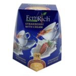 Чай чорний FemRich Strawberry with Cream Black Tea (Полуниця з вершками), цейлонський, 100 г