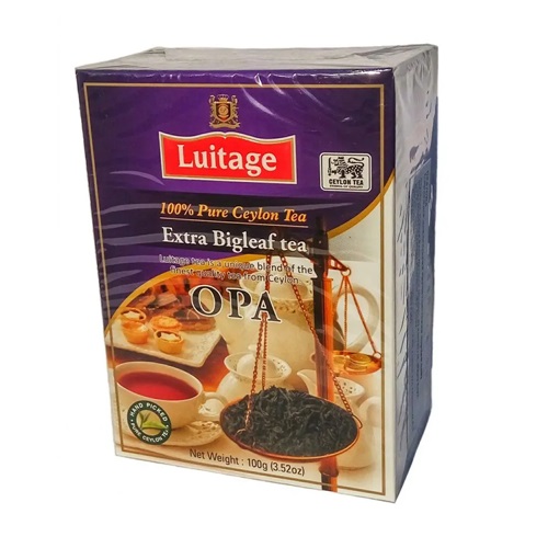 Чай чорний Luitage OPA Extra Bigleaf Pure Ceylon Black Tea (Крупнолистовий ОПА), цейлонський