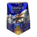Чай чорний FemRich Earl Grey Cornflower Black Leaf Tea (Волошки та бергамот), цейлонський, 100 г